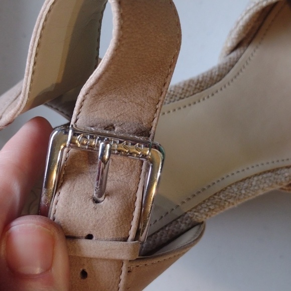 Guess wedged burlap sandals 8 and 1/2 women's - Picture 11 of 13